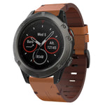Cinturino per orologio in pelle con fibbia in acciaio da 26 mm, For Garmin Tactix 7 Pro, For Garmin Fenix 6X Pro, For Garmin Fenix 6X Sapphire, For Garmin Fenix 5X Sapphire, For Garmin Fenix 5X Plus, For Garmin Fenix 3 HR, For Garmin Descent MK 2      ...