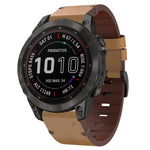 Cinturino per orologio in pelle con fibbia in acciaio da 22 mm, For Garmin Fenix 7 Sapphire Solar, For Garmin Fenix 7, For Garmin Fenix 7 Solar, For Garmin EPIX Gen 2, For Garmin Instinct 2, For Garmin Instinct, For Garmin Descent G1                   ...