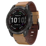 Cinturino per orologio in pelle con fibbia in acciaio da 22 mm, For Garmin Fenix 7 Sapphire Solar, For Garmin Fenix 7, For Garmin Fenix 7 Solar, For Garmin EPIX Gen 2, For Garmin Instinct 2, For Garmin Instinct, For Garmin Descent G1                   ...