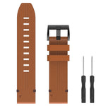Ricambio Cinturino QuickFit 22mm Garmin Fenix 7 Solar - Fibbia Acciaio - Marrone