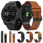 Ricambio Cinturino QuickFit 22mm Garmin Fenix 7 Solar - Fibbia Acciaio - Marrone