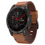 Cinturino per orologio in pelle con fibbia in acciaio da 22 mm, For Garmin Fenix 7 Sapphire Solar, For Garmin Fenix 7, For Garmin Fenix 7 Solar, For Garmin EPIX Gen 2, For Garmin Instinct 2, For Garmin Instinct, For Garmin Descent G1                   ...