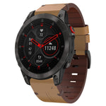Cinturino per orologio in pelle con fibbia in acciaio da 22 mm, For Garmin Fenix 7 Sapphire Solar, For Garmin Fenix 7, For Garmin Fenix 7 Solar, For Garmin EPIX Gen 2, For Garmin Instinct 2, For Garmin Instinct, For Garmin Descent G1                   ...