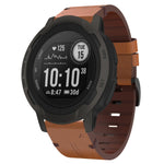 Cinturino per orologio in pelle con fibbia in acciaio da 22 mm, For Garmin Fenix 7 Sapphire Solar, For Garmin Fenix 7, For Garmin Fenix 7 Solar, For Garmin EPIX Gen 2, For Garmin Instinct 2, For Garmin Instinct, For Garmin Descent G1                   ...