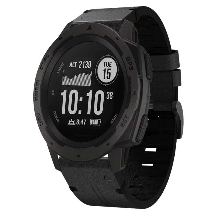 Cinturino per orologio in pelle con fibbia in acciaio da 22 mm, For Garmin Fenix 7 Sapphire Solar, For Garmin Fenix 7, For Garmin Fenix 7 Solar, For Garmin EPIX Gen 2, For Garmin Instinct 2, For Garmin Instinct, For Garmin Descent G1                   ...