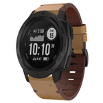 Cinturino per orologio in pelle con fibbia in acciaio da 22 mm, For Garmin Fenix 7 Sapphire Solar, For Garmin Fenix 7, For Garmin Fenix 7 Solar, For Garmin EPIX Gen 2, For Garmin Instinct 2, For Garmin Instinct, For Garmin Descent G1                   ...