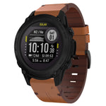 Cinturino per orologio in pelle con fibbia in acciaio da 22 mm, For Garmin Fenix 7 Sapphire Solar, For Garmin Fenix 7, For Garmin Fenix 7 Solar, For Garmin EPIX Gen 2, For Garmin Instinct 2, For Garmin Instinct, For Garmin Descent G1                   ...