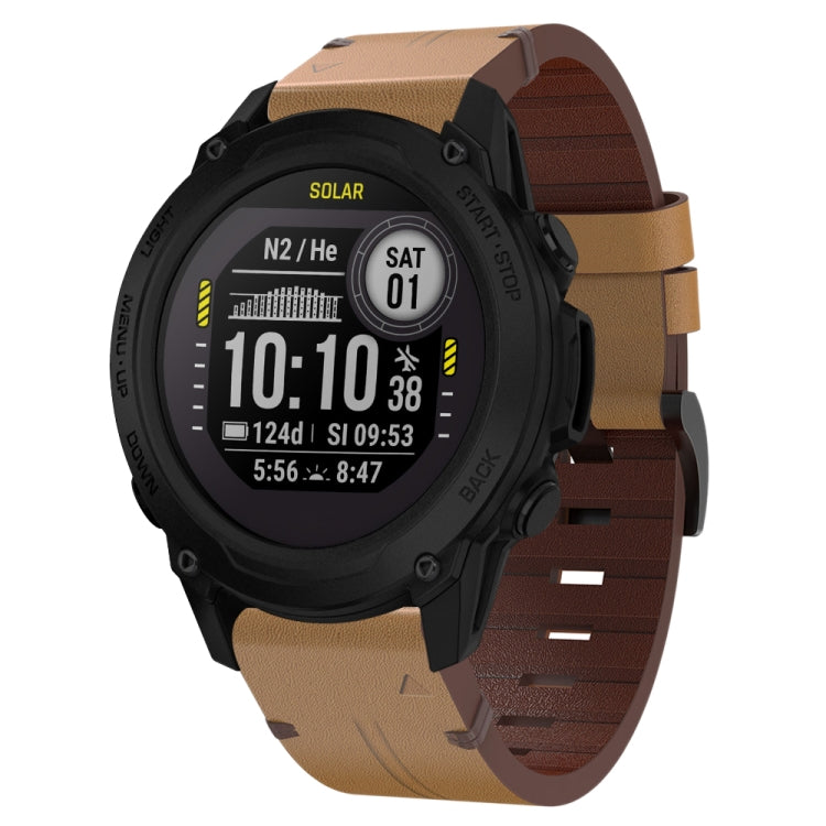 Cinturino per orologio in pelle con fibbia in acciaio da 22 mm, For Garmin Fenix 7 Sapphire Solar, For Garmin Fenix 7, For Garmin Fenix 7 Solar, For Garmin EPIX Gen 2, For Garmin Instinct 2, For Garmin Instinct, For Garmin Descent G1                   ...