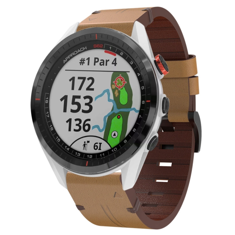 Cinturino per orologio in pelle con fibbia in acciaio da 22 mm, For Garmin Fenix 7 Sapphire Solar, For Garmin Fenix 7, For Garmin Fenix 7 Solar, For Garmin EPIX Gen 2, For Garmin Instinct 2, For Garmin Instinct, For Garmin Descent G1                   ...