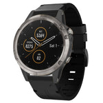 Cinturino per orologio in pelle con fibbia in acciaio da 22 mm, For Garmin Fenix 6 GPS, For Garmin Fenix 6 Pro GPS, For Garmin Fenix 6 Sapphire GPS, For Garmin Fenix 5, For Garmin Fenix 5 Plus, For Garmin Quatix 5, For Garmin Quatix 5 Sapphire         ...