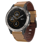 Cinturino per orologio in pelle con fibbia in acciaio da 22 mm, For Garmin Fenix 6 GPS, For Garmin Fenix 6 Pro GPS, For Garmin Fenix 6 Sapphire GPS, For Garmin Fenix 5, For Garmin Fenix 5 Plus, For Garmin Quatix 5, For Garmin Quatix 5 Sapphire         ...