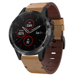 Cinturino per orologio in pelle con fibbia in acciaio da 22 mm, For Garmin Fenix 6 GPS, For Garmin Fenix 6 Pro GPS, For Garmin Fenix 6 Sapphire GPS, For Garmin Fenix 5, For Garmin Fenix 5 Plus, For Garmin Quatix 5, For Garmin Quatix 5 Sapphire         ...
