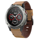Cinturino per orologio in pelle con fibbia in acciaio da 22 mm, For Garmin Fenix 6 GPS, For Garmin Fenix 6 Pro GPS, For Garmin Fenix 6 Sapphire GPS, For Garmin Fenix 5, For Garmin Fenix 5 Plus, For Garmin Quatix 5, For Garmin Quatix 5 Sapphire         ...