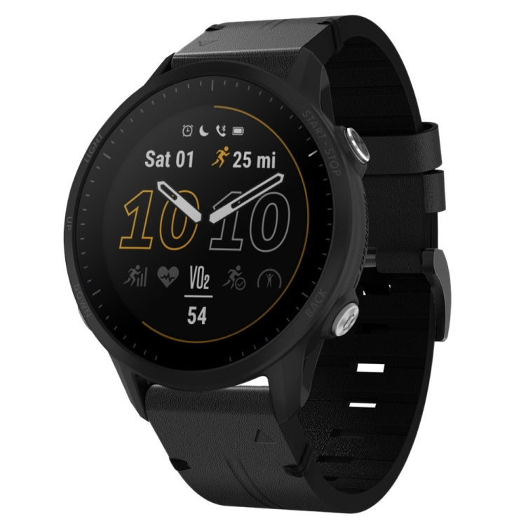 Cinturino per orologio in pelle con fibbia in acciaio da 22 mm, For Garmin Fenix 6 GPS, For Garmin Fenix 6 Pro GPS, For Garmin Fenix 6 Sapphire GPS, For Garmin Fenix 5, For Garmin Fenix 5 Plus, For Garmin Quatix 5, For Garmin Quatix 5 Sapphire         ...