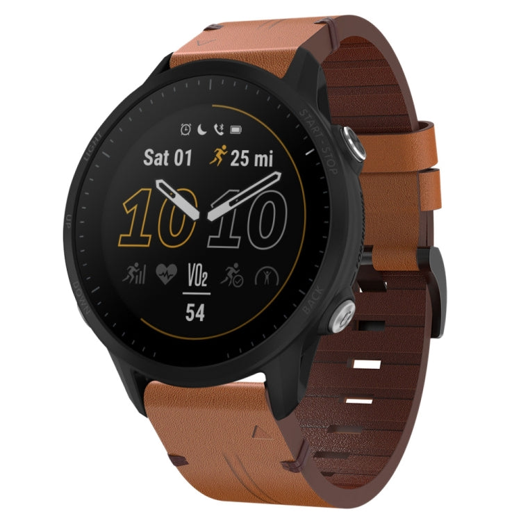 Cinturino per orologio in pelle con fibbia in acciaio da 22 mm, For Garmin Fenix 6 GPS, For Garmin Fenix 6 Pro GPS, For Garmin Fenix 6 Sapphire GPS, For Garmin Fenix 5, For Garmin Fenix 5 Plus, For Garmin Quatix 5, For Garmin Quatix 5 Sapphire         ...