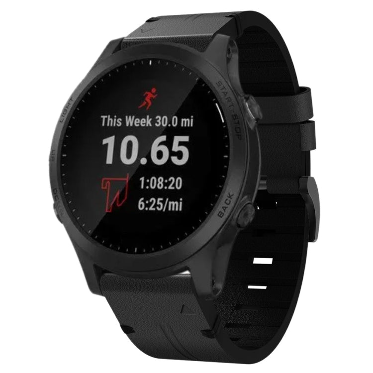 Cinturino per orologio in pelle con fibbia in acciaio da 22 mm, For Garmin Forerunner 945, For Garmin Forerunner 935