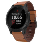 Cinturino per orologio in pelle con fibbia in acciaio da 22 mm, For Garmin Forerunner 945, For Garmin Forerunner 935