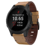 Cinturino per orologio in pelle con fibbia in acciaio da 22 mm, For Garmin Forerunner 945, For Garmin Forerunner 935