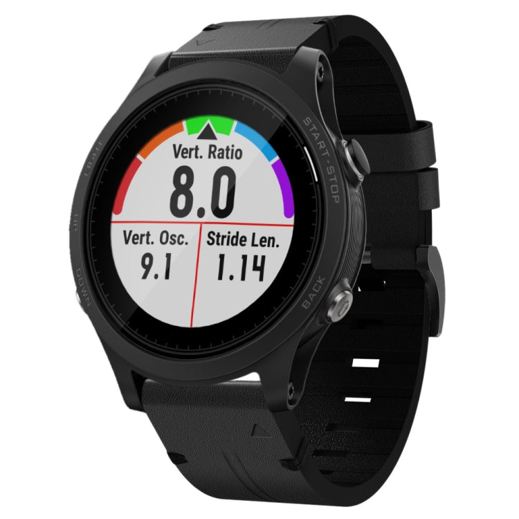 Cinturino per orologio in pelle con fibbia in acciaio da 22 mm, For Garmin Forerunner 945, For Garmin Forerunner 935