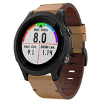 Cinturino per orologio in pelle con fibbia in acciaio da 22 mm, For Garmin Forerunner 945, For Garmin Forerunner 935