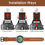 Cinturino in pelle 20 mm per Garmin Fenix 7S e 6S