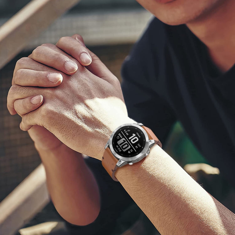 Cinturino in pelle 20 mm per Garmin Fenix 7S e 6S