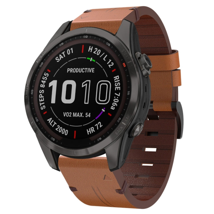 Cinturino in pelle 20 mm per Garmin Fenix 7S e 6S
