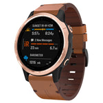 Cinturino in pelle 20 mm per Garmin Fenix 7S e 6S