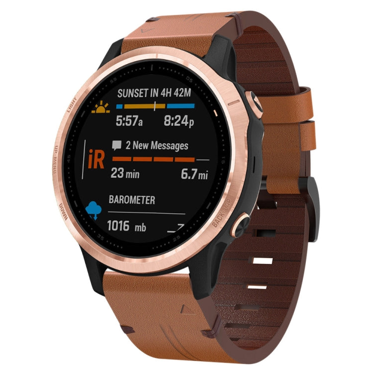 Cinturino in pelle 20 mm per Garmin Fenix 7S e 6S