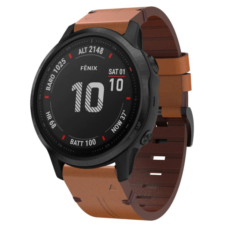 Cinturino in pelle 20 mm per Garmin Fenix 7S e 6S