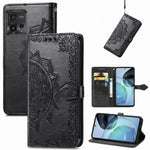 Custodia per telefono in pelle goffrata fiore mandala, For Motorola Moto G72, For vivo V25, For Samsung Galaxy S23 5G, For Samsung Galaxy S23 Plus 5G