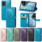Custodia per telefono in pelle goffrata fiore mandala, For Motorola Moto G72, For vivo V25, For Samsung Galaxy S23 5G, For Samsung Galaxy S23 Plus 5G