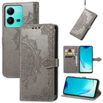 Custodia per telefono in pelle goffrata fiore mandala, For Motorola Moto G72, For vivo V25, For Samsung Galaxy S23 5G, For Samsung Galaxy S23 Plus 5G