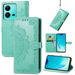 Custodia per telefono in pelle goffrata fiore mandala, For Motorola Moto G72, For vivo V25, For Samsung Galaxy S23 5G, For Samsung Galaxy S23 Plus 5G