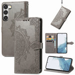 Custodia per telefono in pelle goffrata fiore mandala, For Motorola Moto G72, For vivo V25, For Samsung Galaxy S23 5G, For Samsung Galaxy S23 Plus 5G