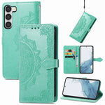 Custodia per telefono in pelle goffrata fiore mandala, For Motorola Moto G72, For vivo V25, For Samsung Galaxy S23 5G, For Samsung Galaxy S23 Plus 5G