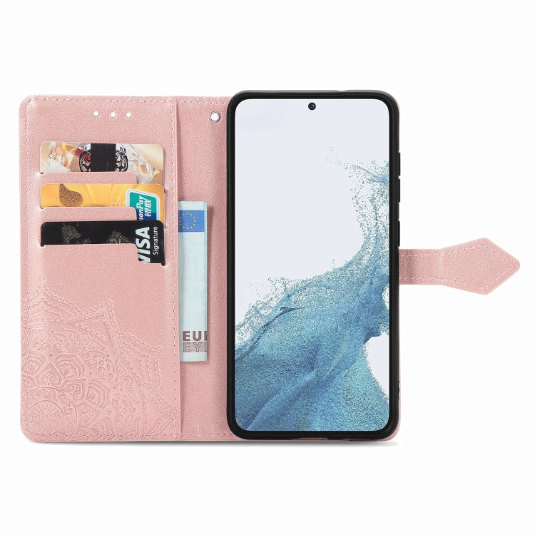 Custodia per telefono in pelle goffrata fiore mandala, For Samsung Galaxy S23 Ultra 5G