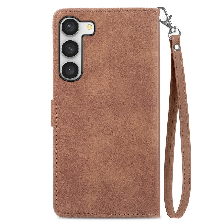 Custodia per telefono in pelle con cerniera fiore in rilievo, For Samsung Galaxy S23 5G, For Samsung Galaxy S23 Plus 5G, For Samsung Galaxy S23 Ultra 5G, For Nokia C21