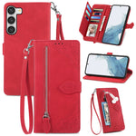 Custodia per telefono in pelle con cerniera fiore in rilievo, For Samsung Galaxy S23 5G, For Samsung Galaxy S23 Plus 5G, For Samsung Galaxy S23 Ultra 5G, For Nokia C21