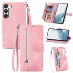 Custodia per telefono in pelle con cerniera fiore in rilievo, For Samsung Galaxy S23 5G, For Samsung Galaxy S23 Plus 5G, For Samsung Galaxy S23 Ultra 5G, For Nokia C21