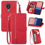 Custodia per telefono in pelle con cerniera fiore in rilievo, For Samsung Galaxy S23 5G, For Samsung Galaxy S23 Plus 5G, For Samsung Galaxy S23 Ultra 5G, For Nokia C21