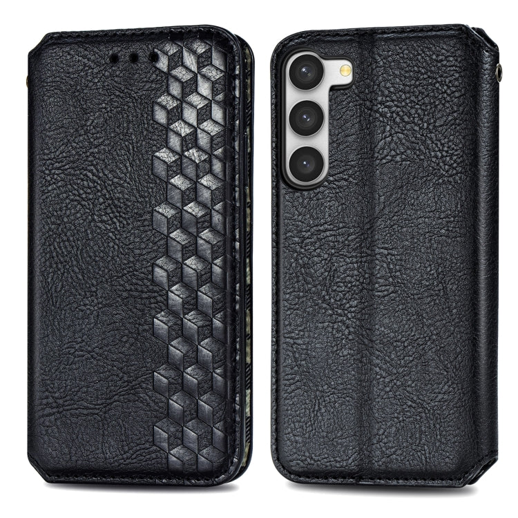 Custodia per telefono in pelle magnetica pressata a griglia cubica, For Samsung Galaxy S23 5G, For Samsung Galaxy S23+ 5G, For Samsung Galaxy S23 Ultra 5G, For Nokia C21