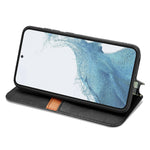 Custodia per telefono in pelle magnetica pressata a griglia cubica, For Samsung Galaxy S23 5G, For Samsung Galaxy S23+ 5G, For Samsung Galaxy S23 Ultra 5G, For Nokia C21