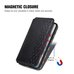 Custodia per telefono in pelle magnetica pressata a griglia cubica, For Samsung Galaxy S23 5G, For Samsung Galaxy S23+ 5G, For Samsung Galaxy S23 Ultra 5G, For Nokia C21