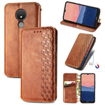 Custodia per telefono in pelle magnetica pressata a griglia cubica, For Samsung Galaxy S23 5G, For Samsung Galaxy S23+ 5G, For Samsung Galaxy S23 Ultra 5G, For Nokia C21