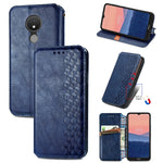 Custodia per telefono in pelle magnetica pressata a griglia cubica, For Samsung Galaxy S23 5G, For Samsung Galaxy S23+ 5G, For Samsung Galaxy S23 Ultra 5G, For Nokia C21