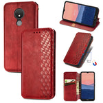 Custodia per telefono in pelle magnetica pressata a griglia cubica, For Samsung Galaxy S23 5G, For Samsung Galaxy S23+ 5G, For Samsung Galaxy S23 Ultra 5G, For Nokia C21