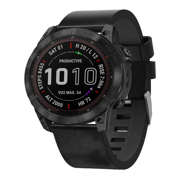 Cinturino in pelle 26 mm per Garmin Fenix 7X