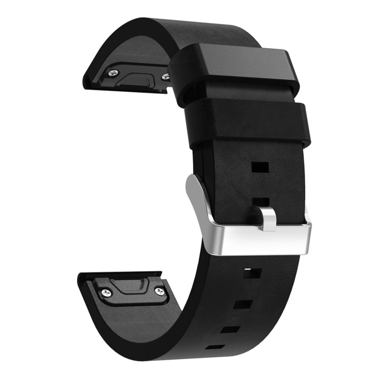 Cinturino per orologio in pelle con fibbia in acciaio da 26 mm, For Garmin Fenix 3 HR, For Garmin Fenix 3 Sapphire, For Garmin Descent MK 2, For Garmin Descent MK 2i