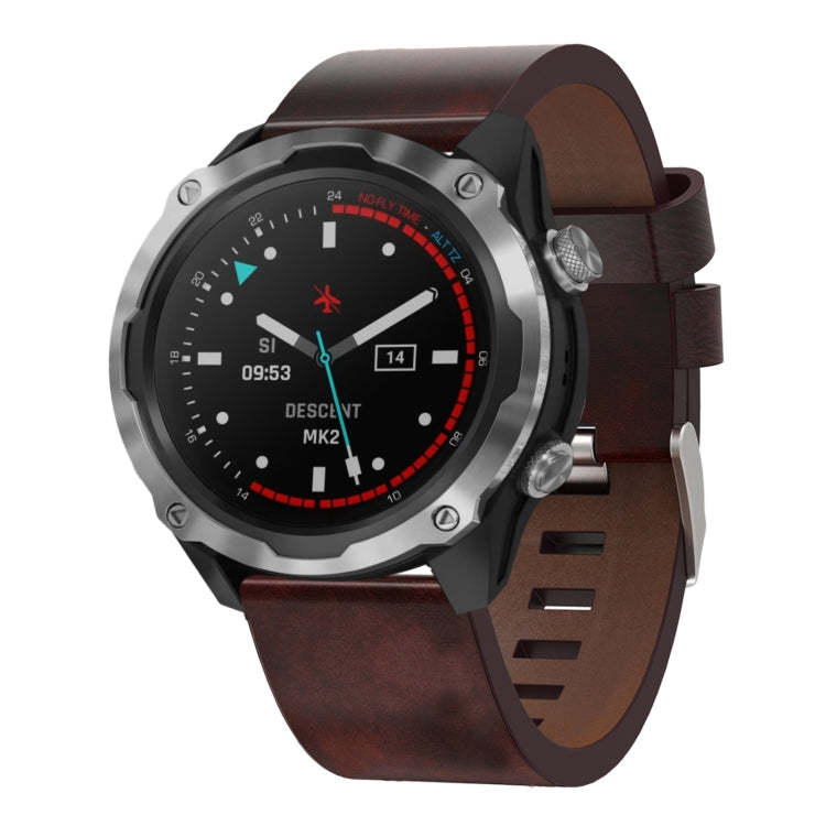Cinturino per orologio in pelle con fibbia in acciaio da 26 mm, For Garmin Fenix 3 HR, For Garmin Fenix 3 Sapphire, For Garmin Descent MK 2, For Garmin Descent MK 2i